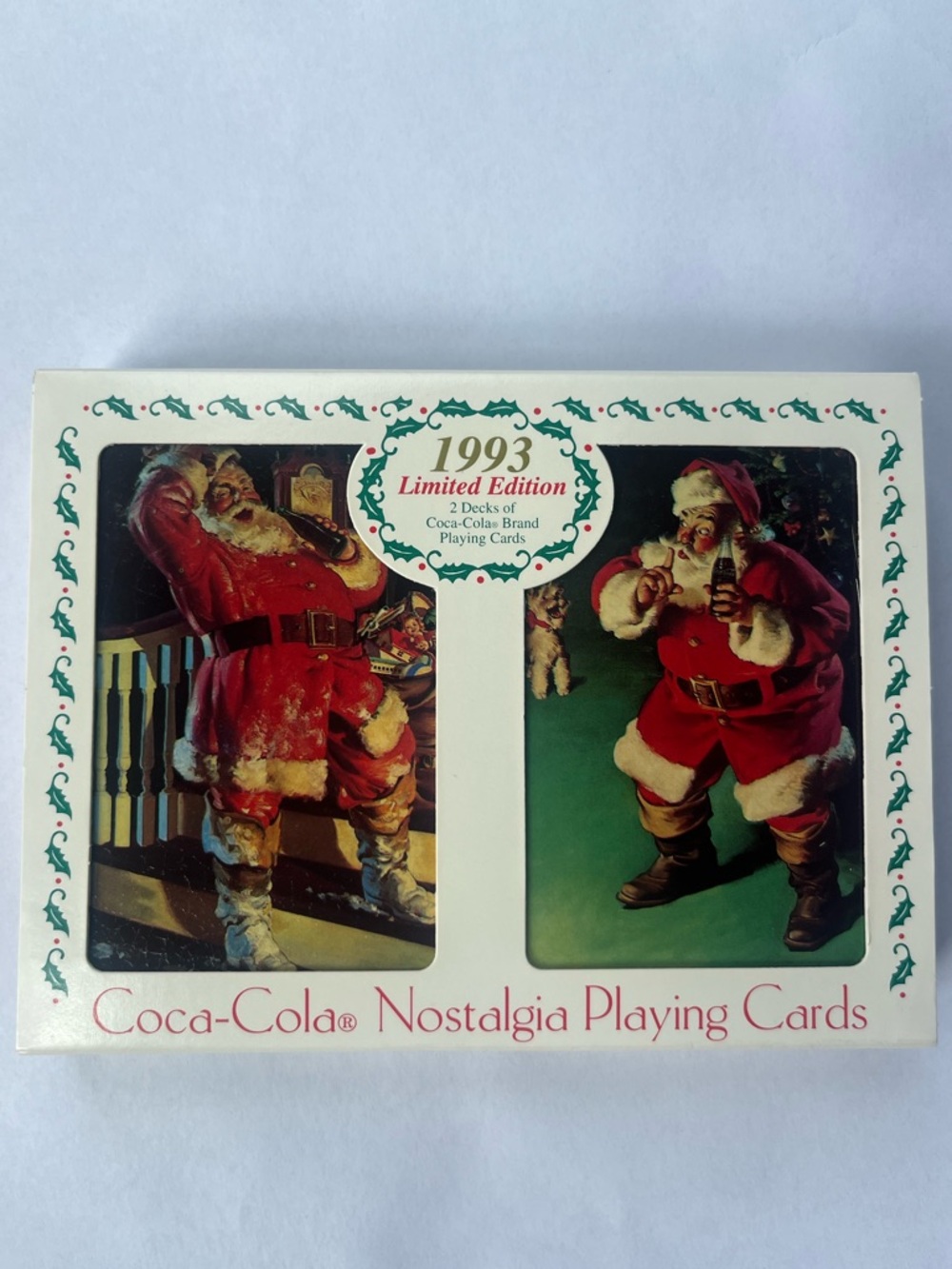 Vintage 1993 Coca-Cola Limited Edition Playing Cards NEW IN BOX Holiday Deck